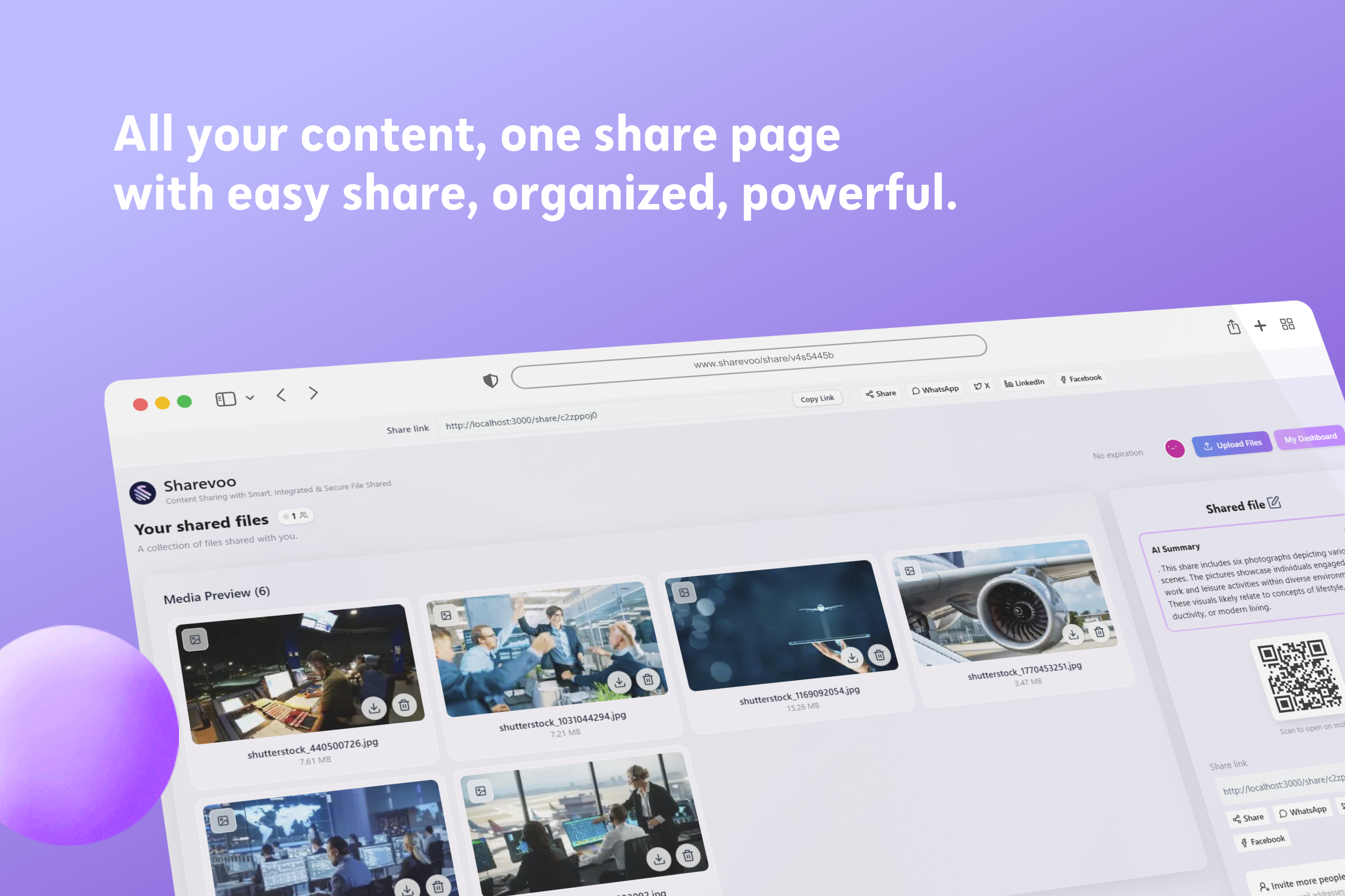 Sharevoo UI screenshot