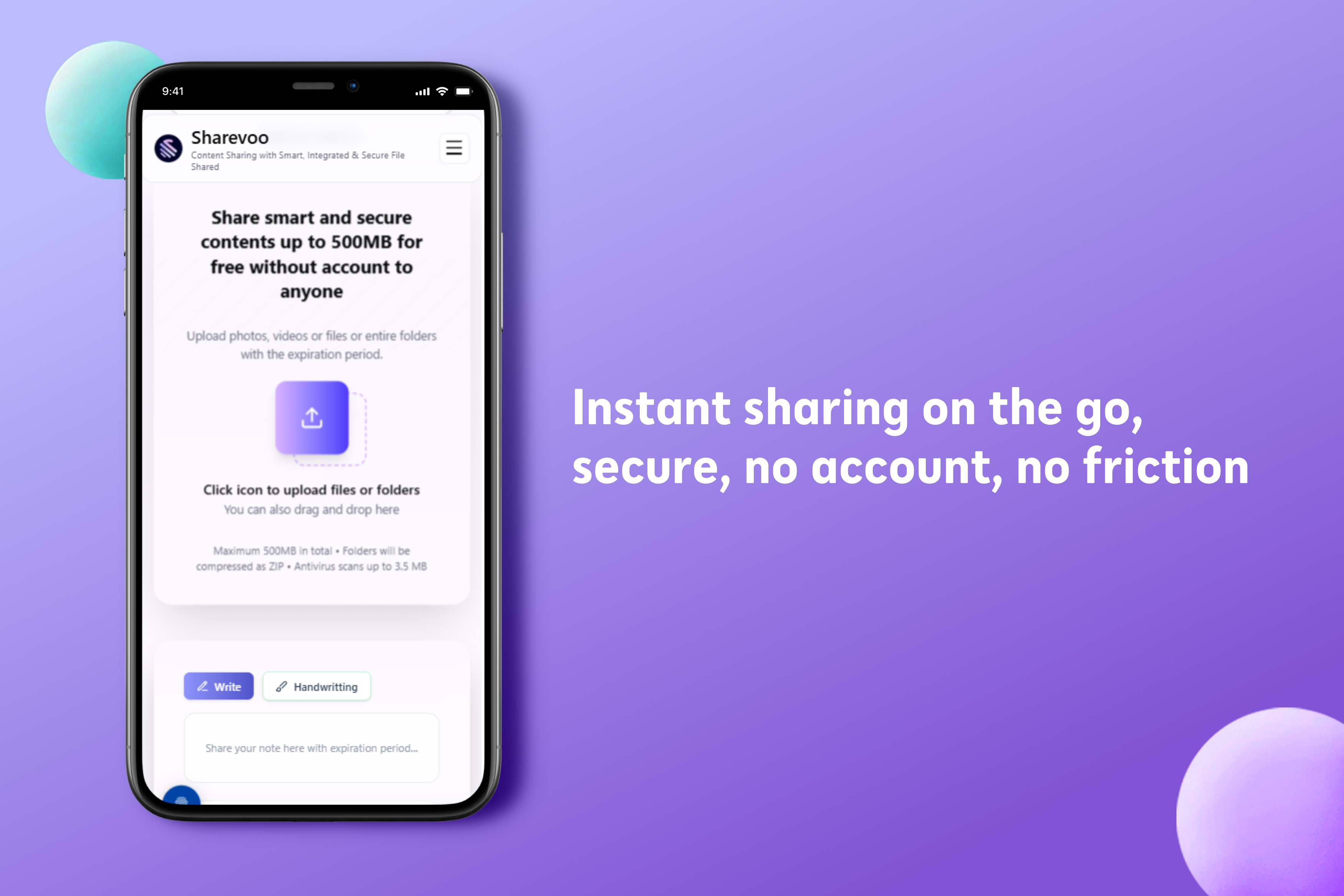 Sharevoo UI screenshot
